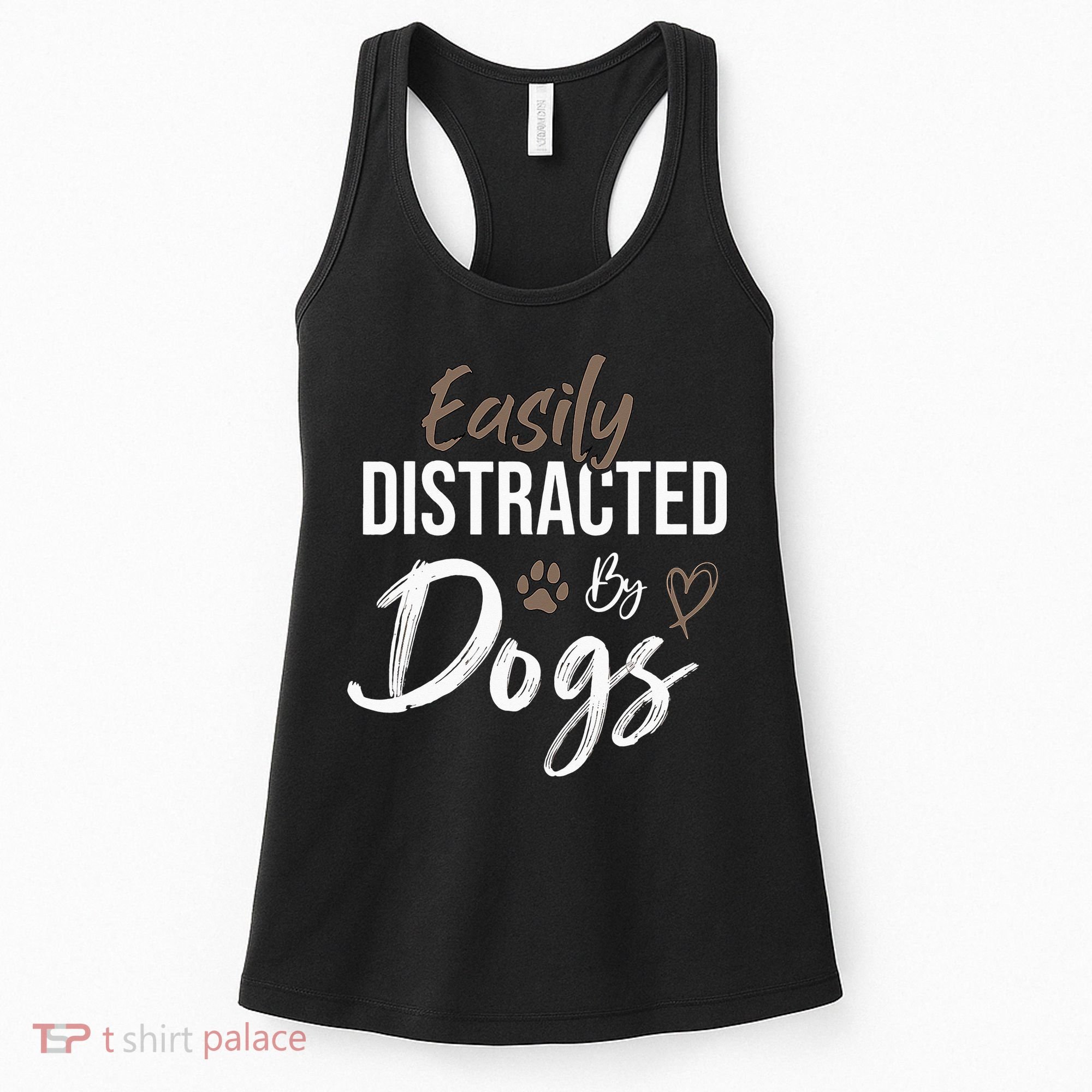 Easily Distracted By Dogs mom Saying Pet Lover Women's Tank Top