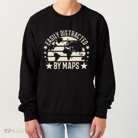 Easily Distracted By Maps Geography Women's Sweatshirt thumb 0