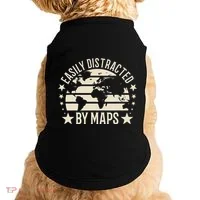 Easily Distracted By Maps Geography Doggie Tank thumb 0
