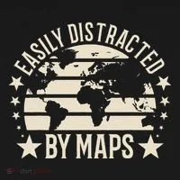 Easily Distracted By Maps Geography Doggie Tank thumb 4