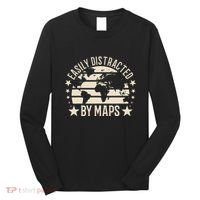 Easily Distracted By Maps Geography Long Sleeve Shirt thumb 0
