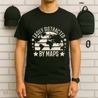 Easily Distracted By Maps Geography T-Shirt thumb 6