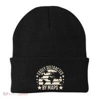 Easily Distracted By Maps Geography Beanie thumb 0