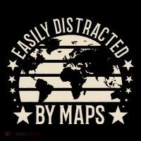 Easily Distracted By Maps Geography Women's Hoodie thumb 2