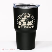 Easily Distracted By Maps Geography Tumbler thumb 0