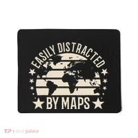 Easily Distracted By Maps Geography Mousepad thumb 0