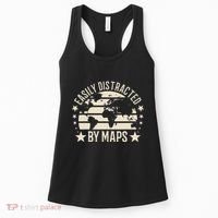 Easily Distracted By Maps Geography Women's Tank Top thumb 0
