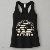 Easily Distracted By Maps Geography Women's Tank Top thumb 3