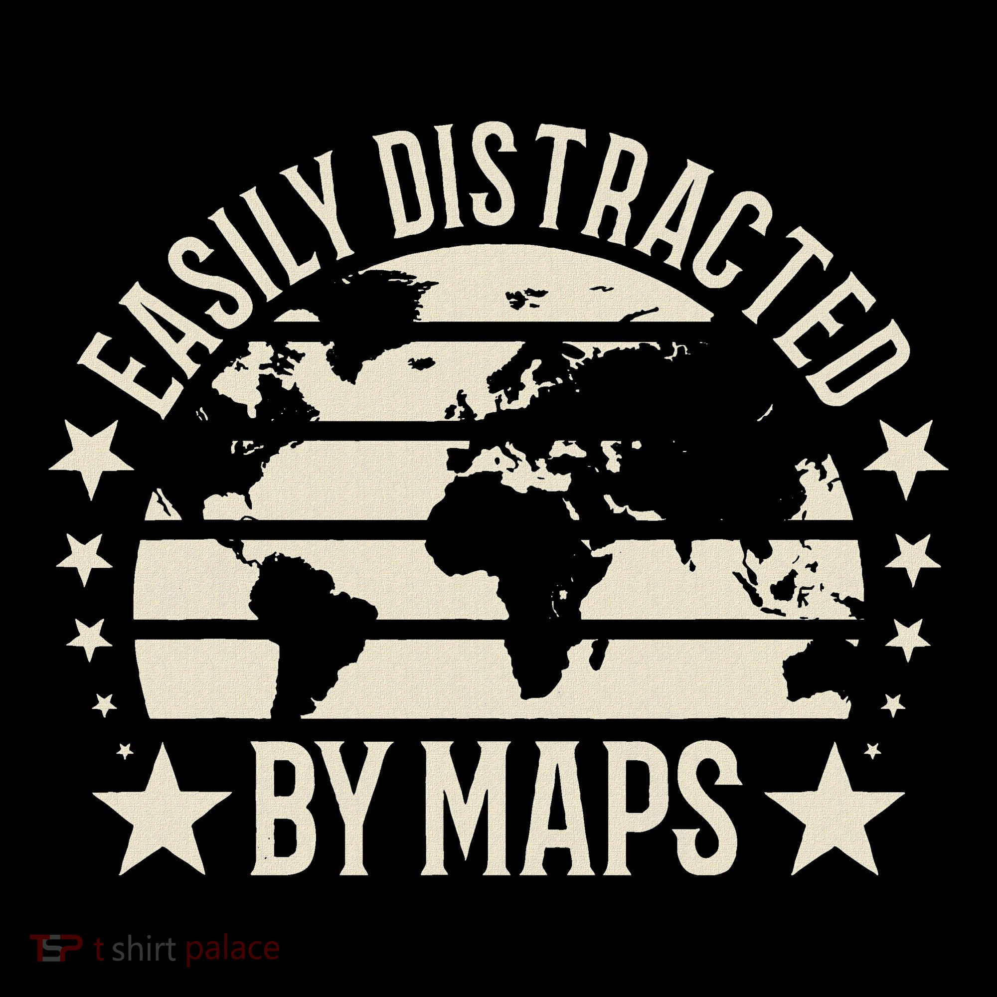 Easily Distracted By Maps Geography Toddler Hoodie