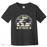 Easily Distracted By Maps Geography Toddler T-Shirt thumb 0