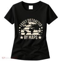 Easily Distracted By Maps Geography Women's T-Shirt thumb 0