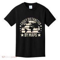 Easily Distracted By Maps Geography Kids T-Shirt thumb 0
