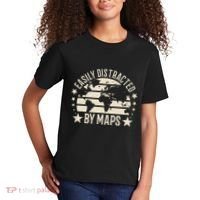 Easily Distracted By Maps Geography Kids T-Shirt thumb 2