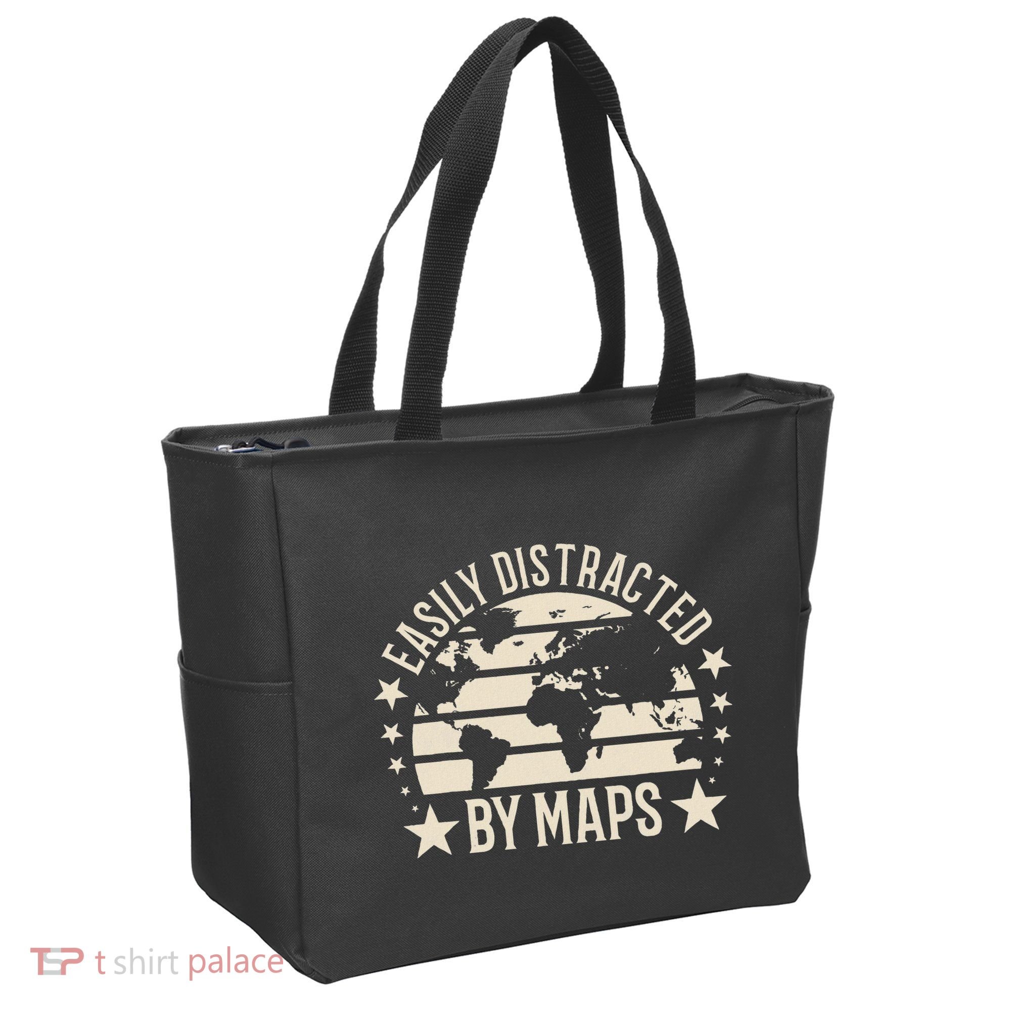 Easily Distracted By Maps Geography Tote Bag