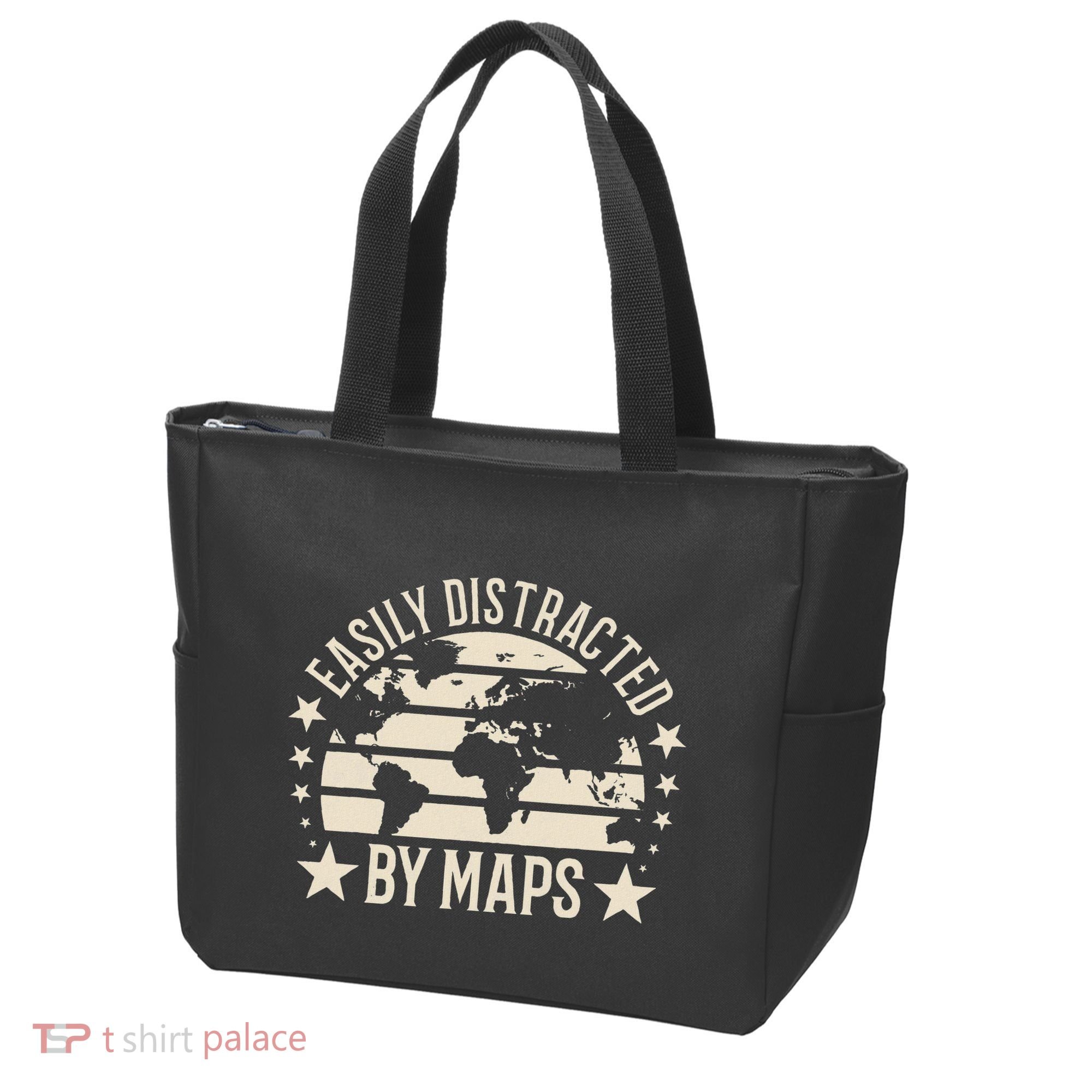 Easily Distracted By Maps Geography Tote Bag
