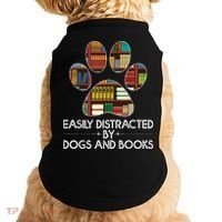 Easily Distracted By Dogs And Books Doggie Tank thumb 0