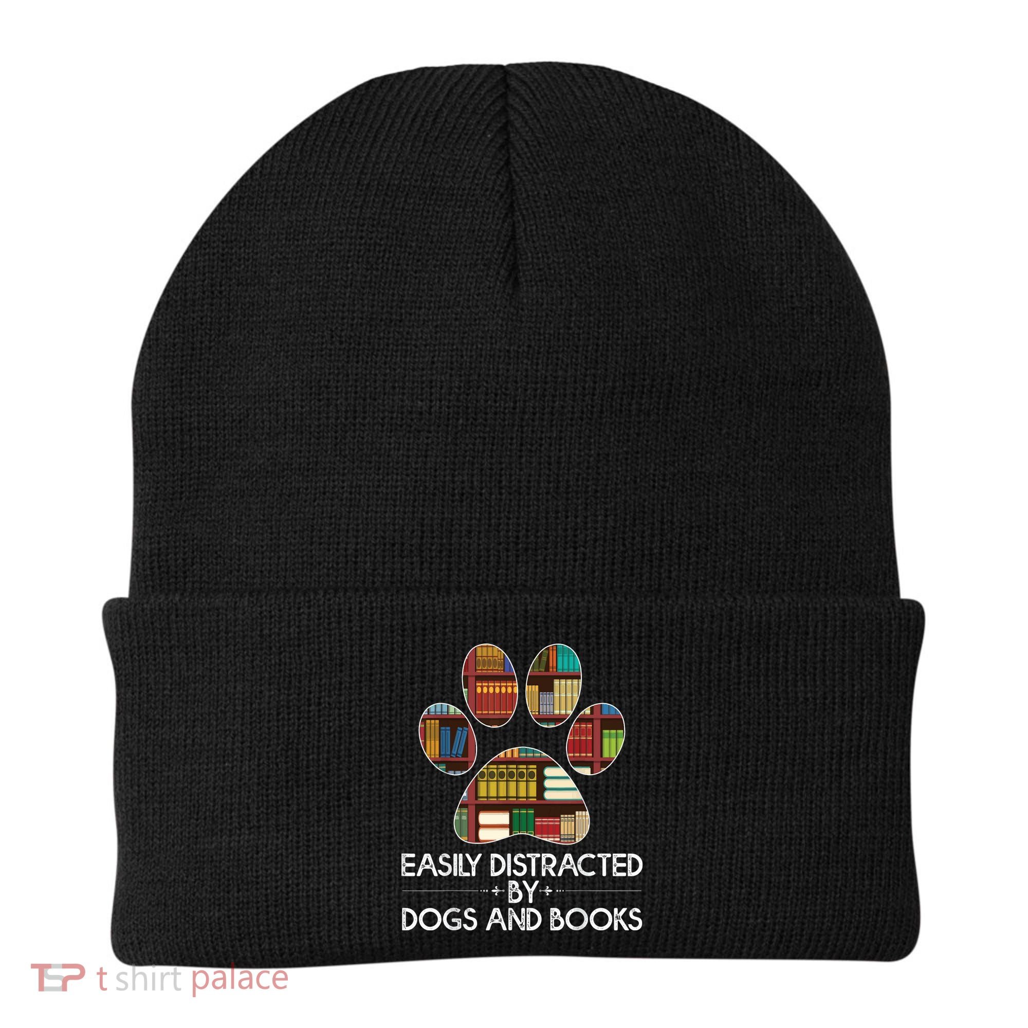 Easily Distracted By Dogs And Books Beanie