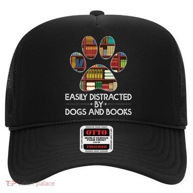 Easily Distracted By Dogs And Books Hat