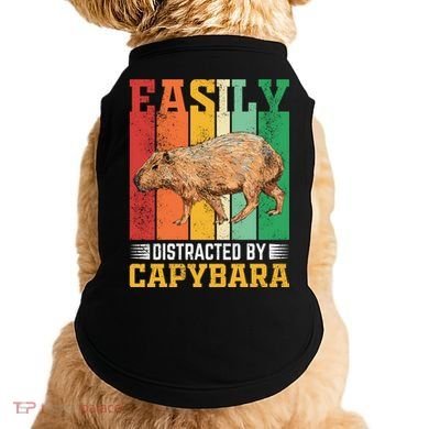Easily Distracted By Capybara Animal Lover Rodent Gift Doggie Tank