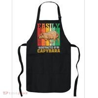 Easily Distracted By Capybara Animal Lover Rodent Gift Apron thumb 0