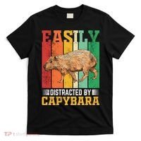 Easily Distracted By Capybara Animal Lover Rodent Gift T-Shirt thumb 0