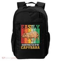 Easily Distracted By Capybara Animal Lover Rodent Gift Backpack thumb 0