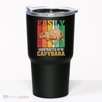 Easily Distracted By Capybara Animal Lover Rodent Gift Tumbler thumb 0