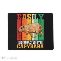 Easily Distracted By Capybara Animal Lover Rodent Gift Mousepad thumb 0