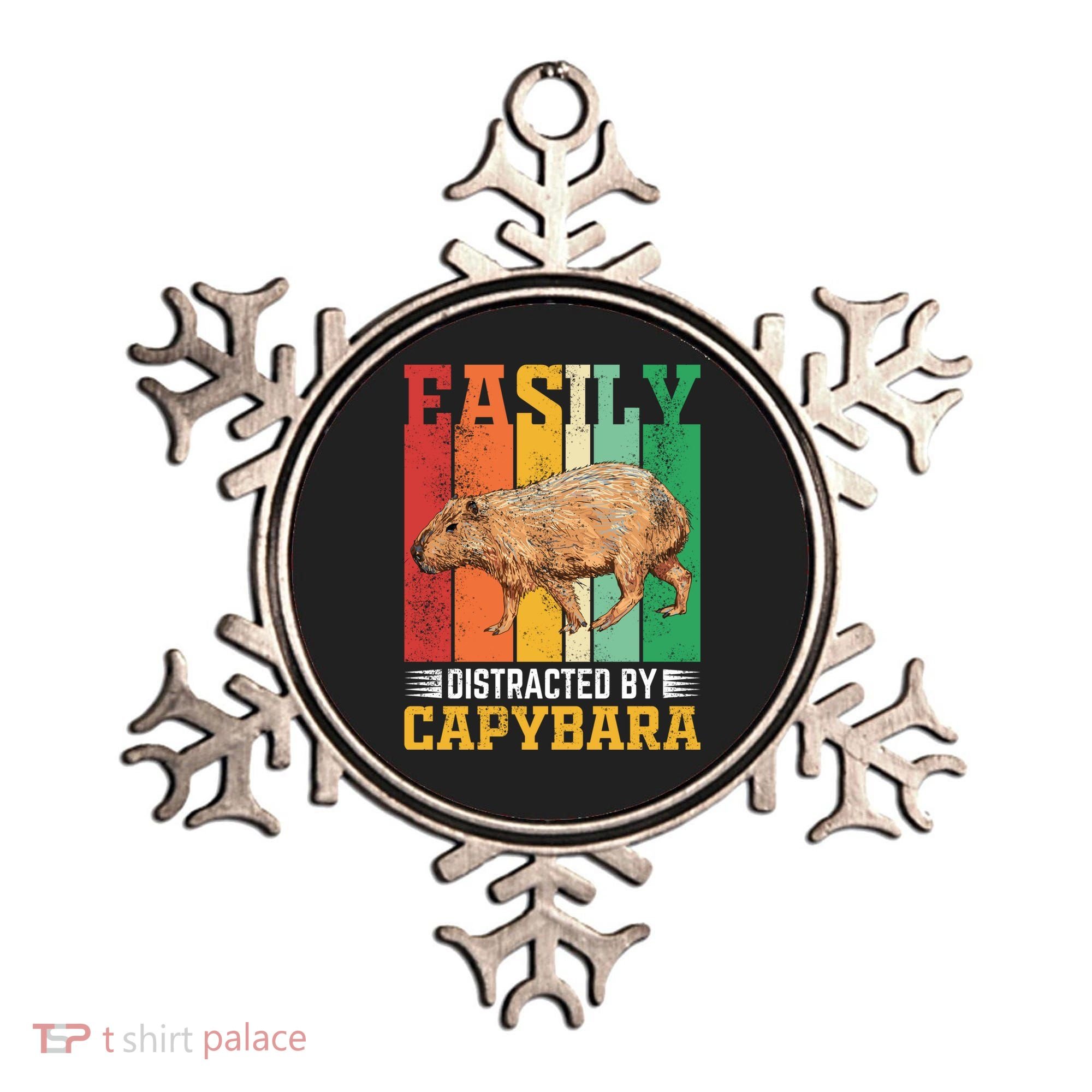Easily Distracted By Capybara Animal Lover Rodent Gift Ornament