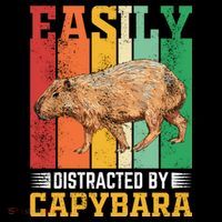 Easily Distracted By Capybara Animal Lover Rodent Gift Ornament thumb 1