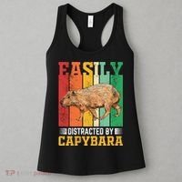 Easily Distracted By Capybara Animal Lover Rodent Gift Women's Tank Top thumb 3