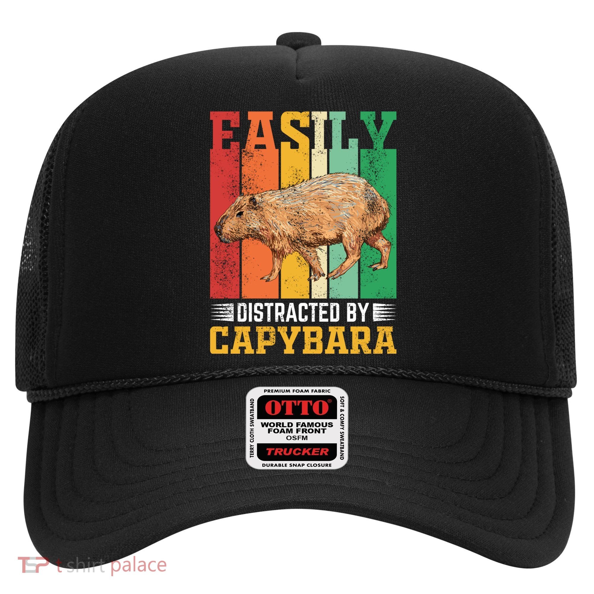 Easily Distracted By Capybara Animal Lover Rodent Gift Hat