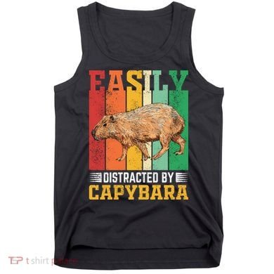 Easily Distracted By Capybara Animal Lover Rodent Gift Tank Top