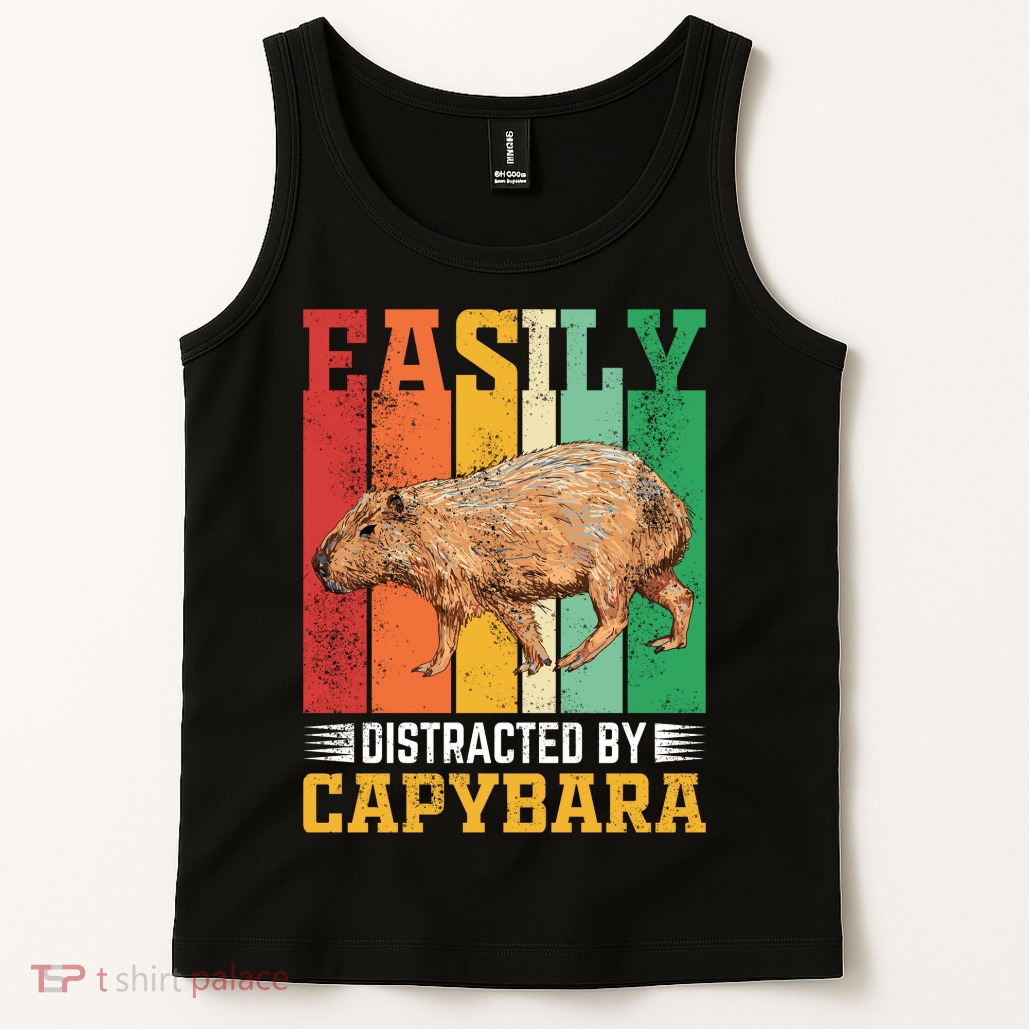 Easily Distracted By Capybara Animal Lover Rodent Gift Tank Top