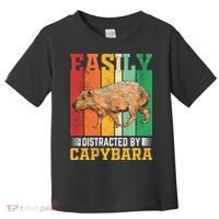 Easily Distracted By Capybara Animal Lover Rodent Gift Toddler T-Shirt thumb 0