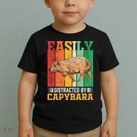 Easily Distracted By Capybara Animal Lover Rodent Gift Toddler T-Shirt thumb 2