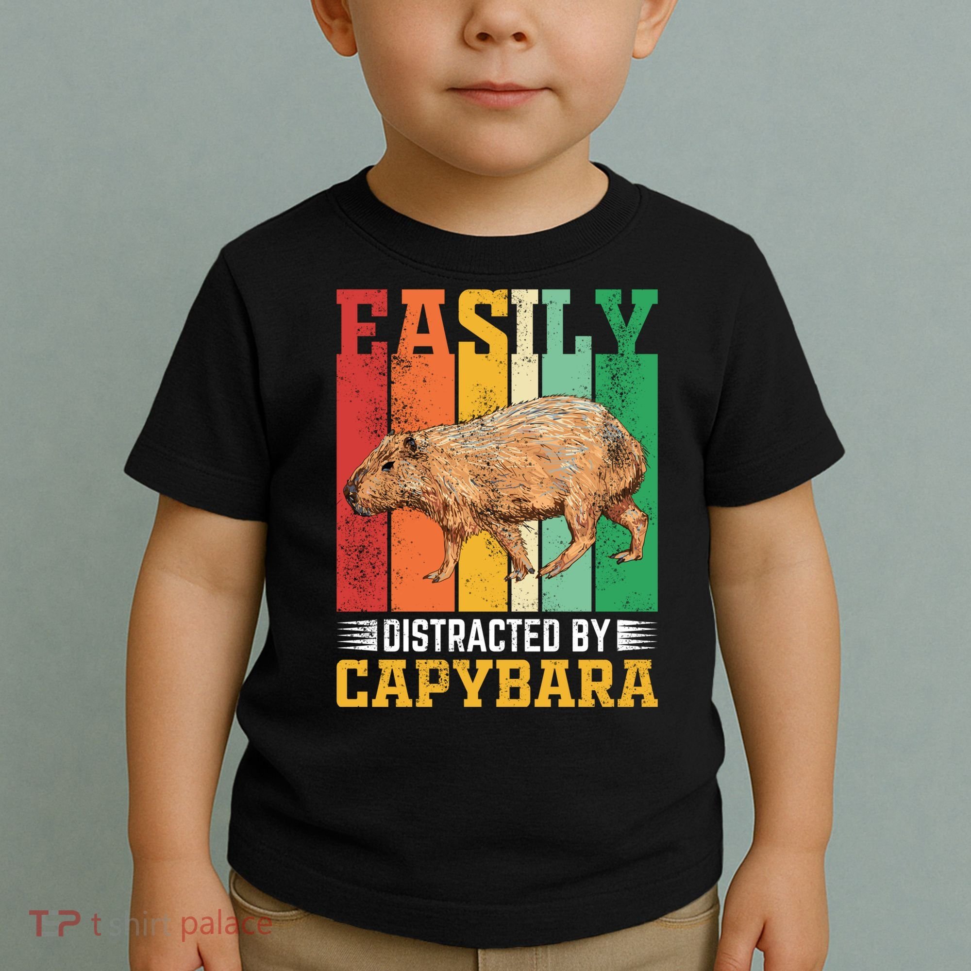 Easily Distracted By Capybara Animal Lover Rodent Gift Toddler T-Shirt