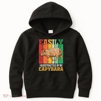 Easily Distracted By Capybara Animal Lover Rodent Gift Kids Hoodie thumb 0