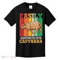 Easily Distracted By Capybara Animal Lover Rodent Gift Kids T-Shirt thumb 0