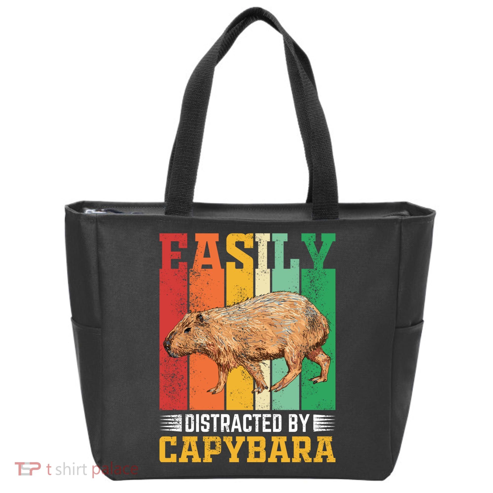 Easily Distracted By Capybara Animal Lover Rodent Gift Tote Bag