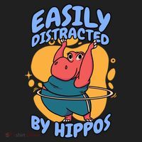 Easily Distracted By Hippos Hippopotamus Hippo Gift Women's Sweatshirt thumb 2