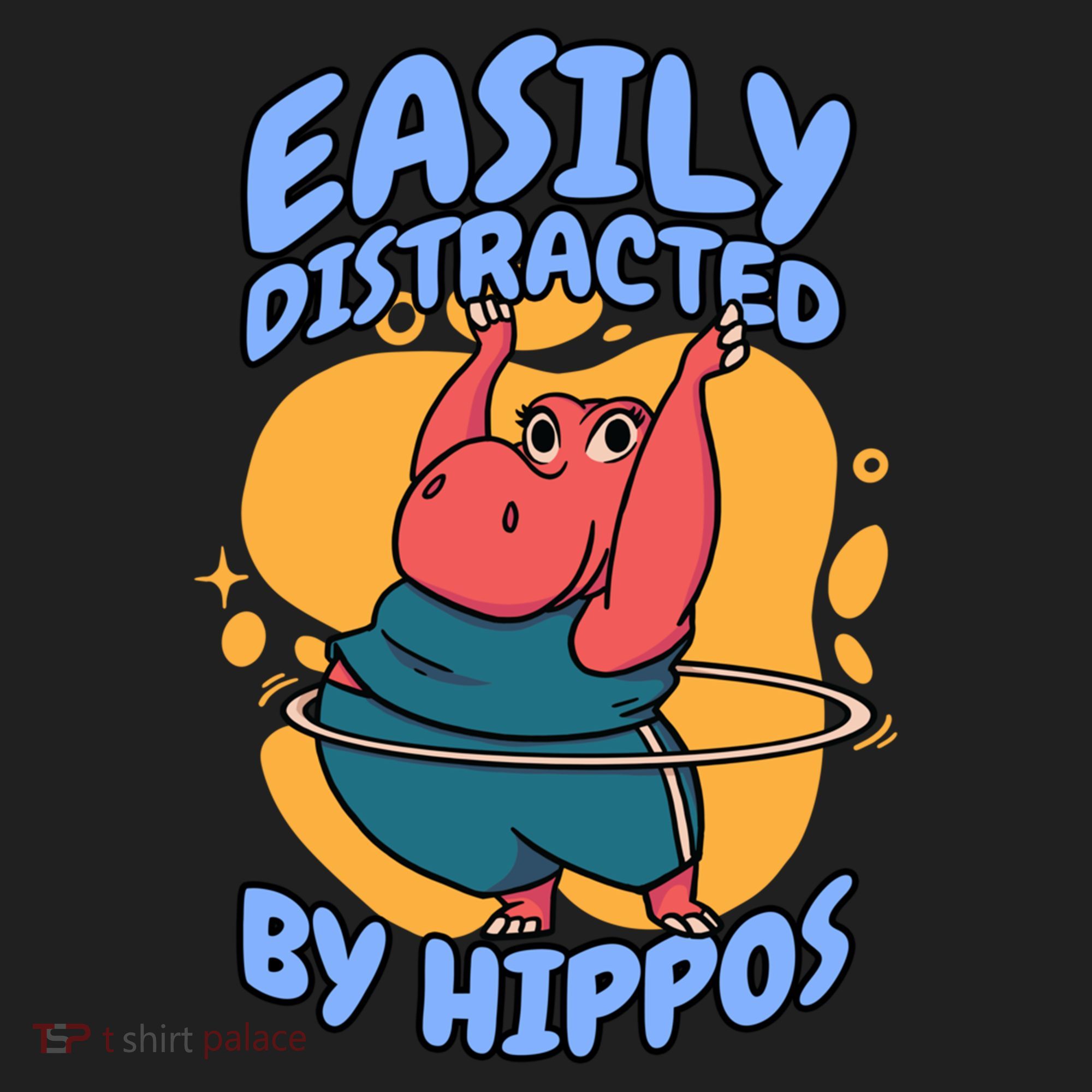 Easily Distracted By Hippos Hippopotamus Hippo Gift Women's Sweatshirt