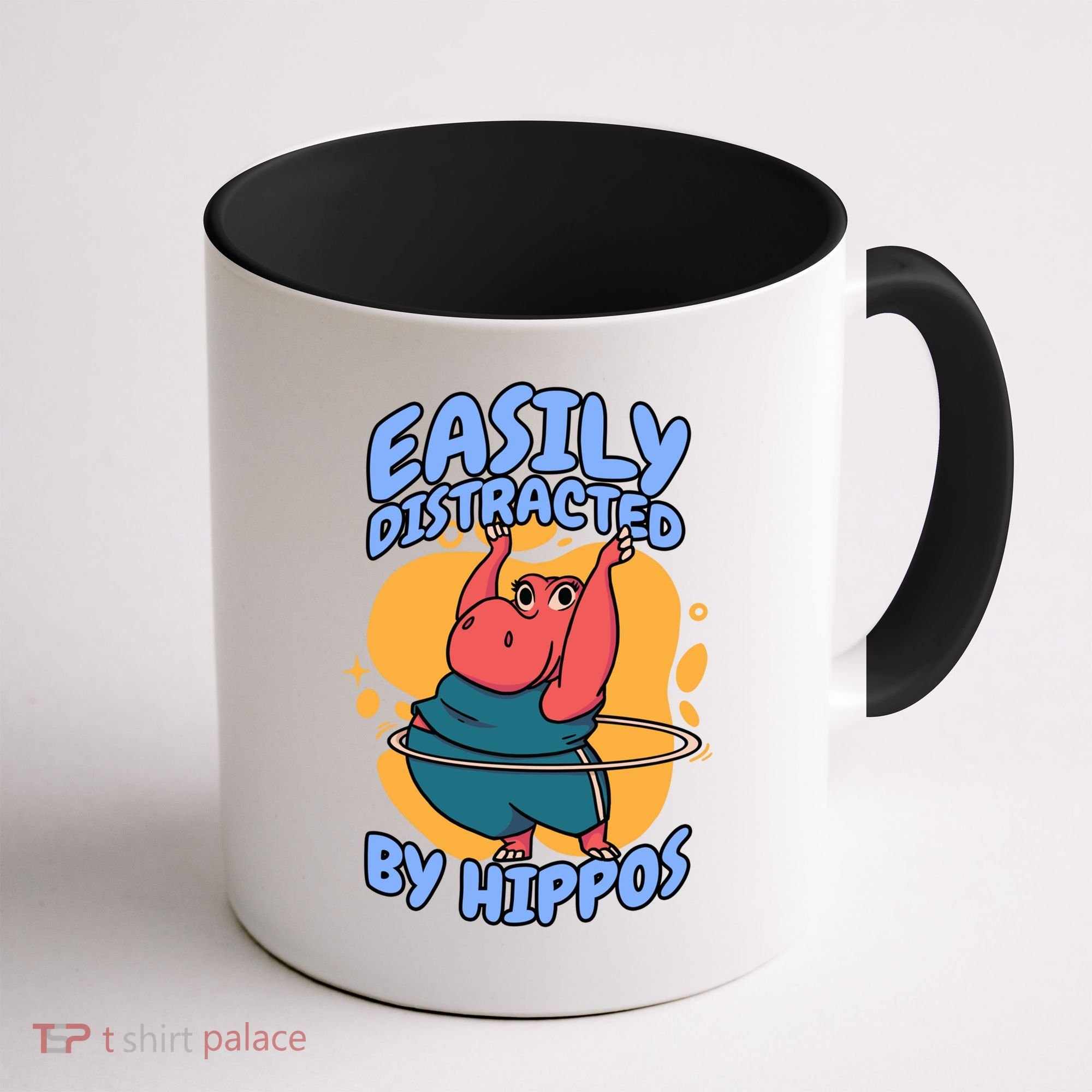 Easily Distracted By Hippos Hippopotamus Hippo Gift Coffee Mug