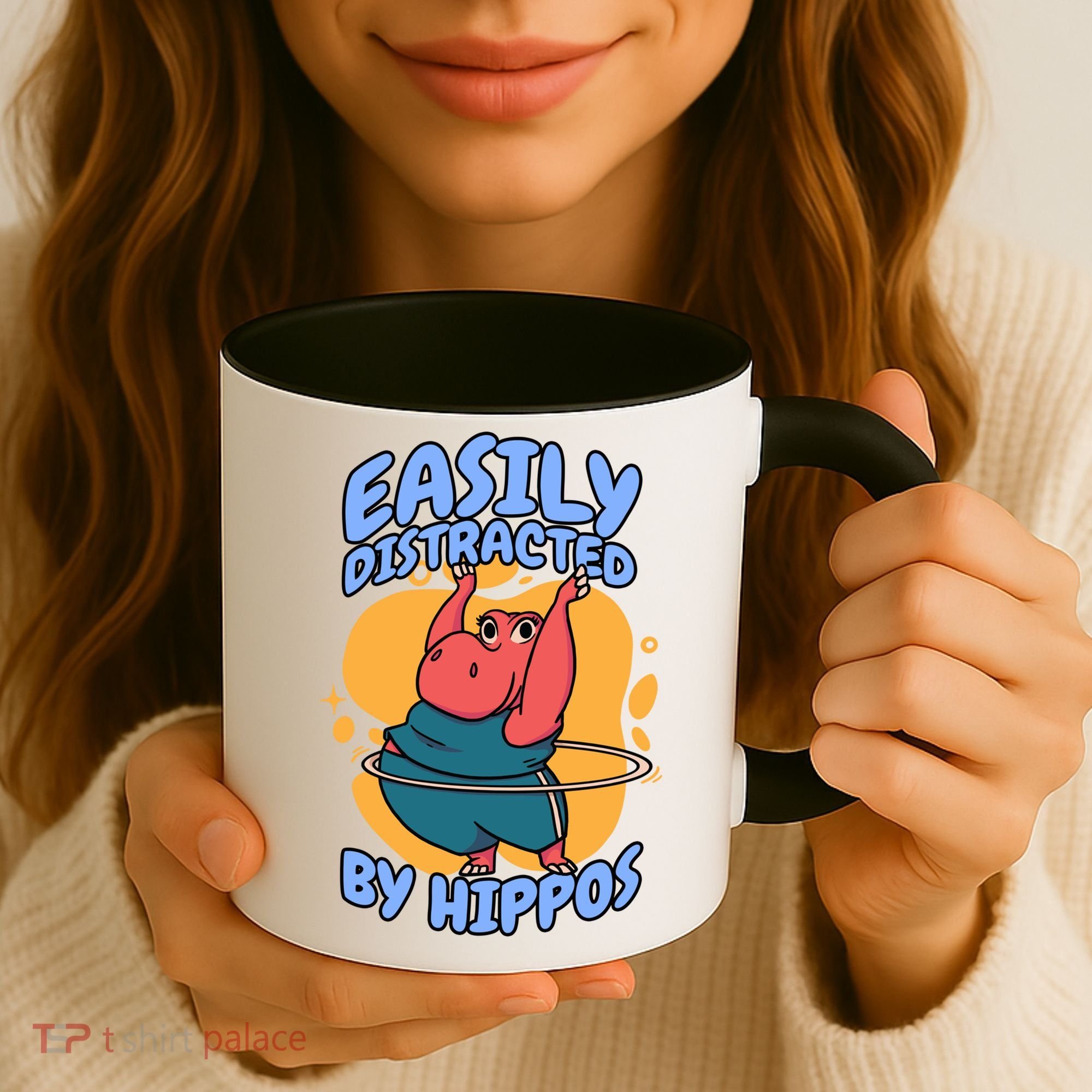 Easily Distracted By Hippos Hippopotamus Hippo Gift Coffee Mug
