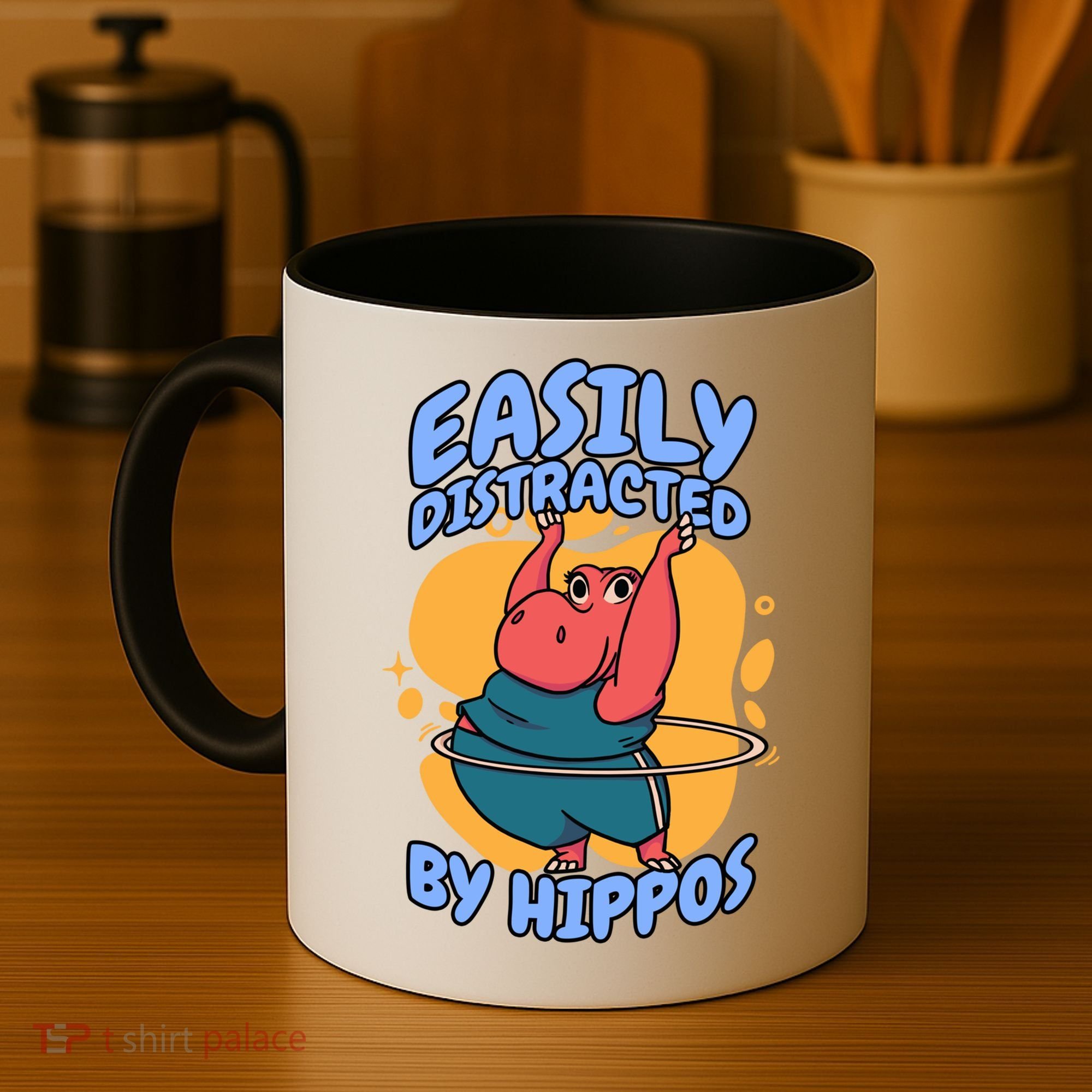 Easily Distracted By Hippos Hippopotamus Hippo Gift Coffee Mug