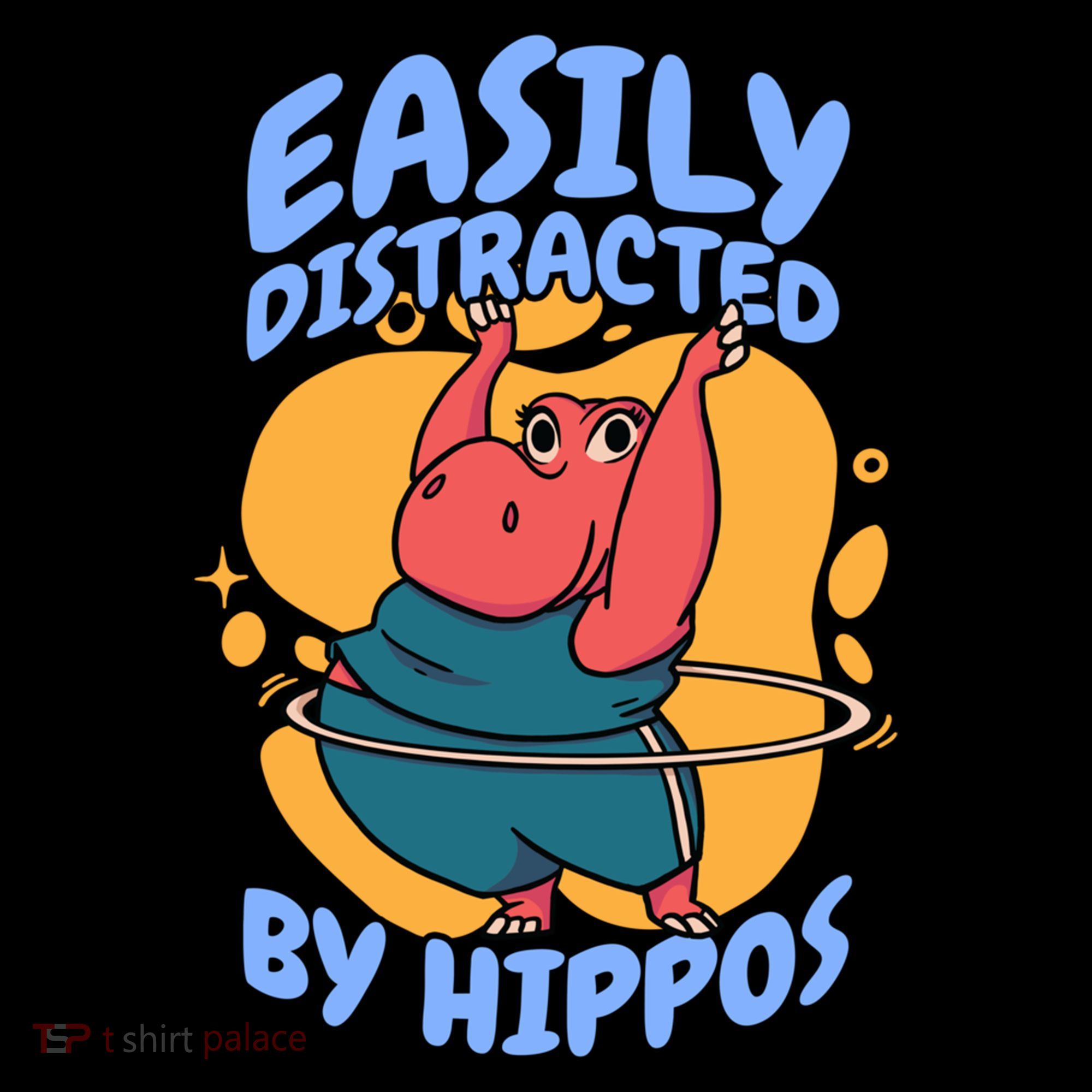 Easily Distracted By Hippos Hippopotamus Hippo Gift Women's Hoodie