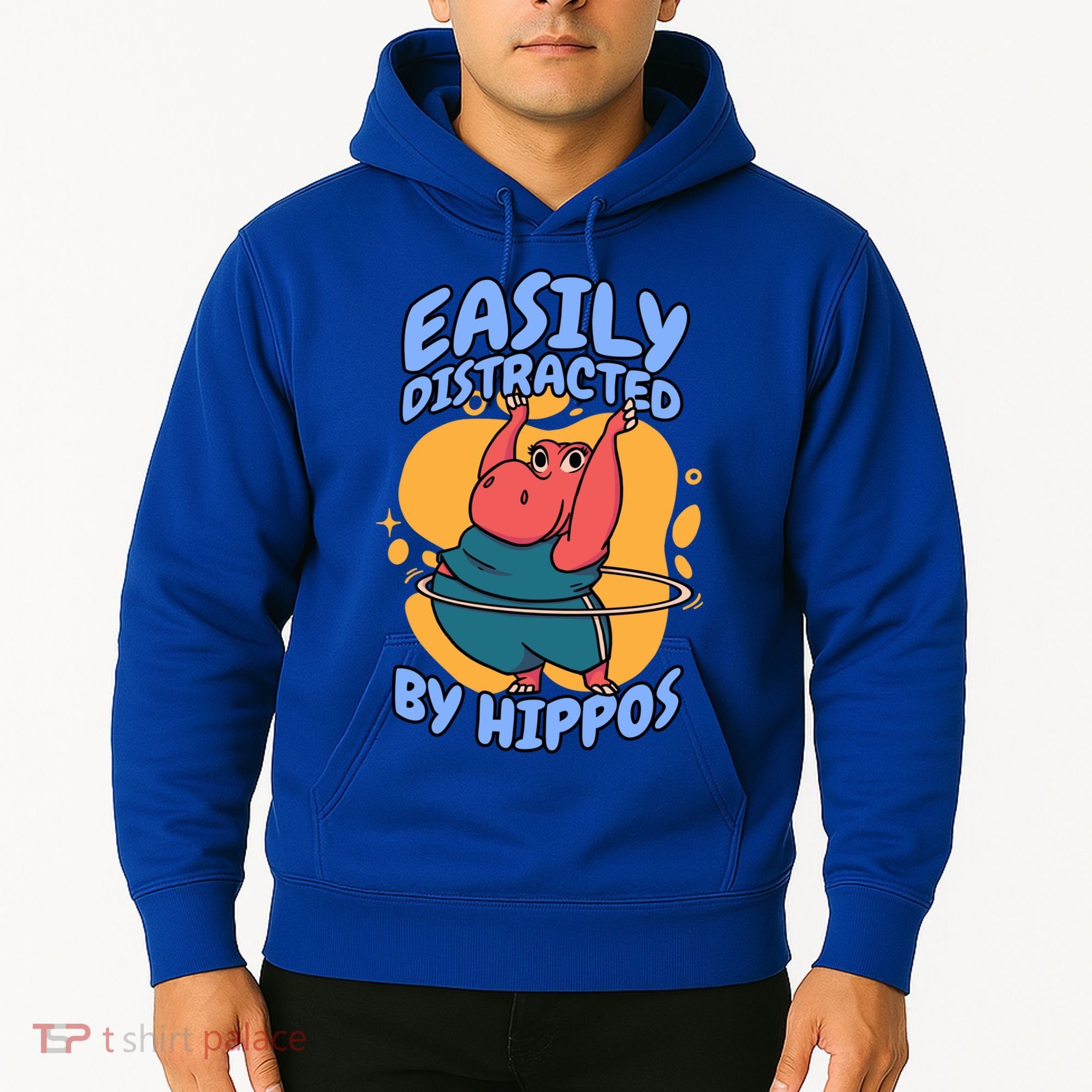 Easily Distracted By Hippos Hippopotamus Hippo Gift Hoodie