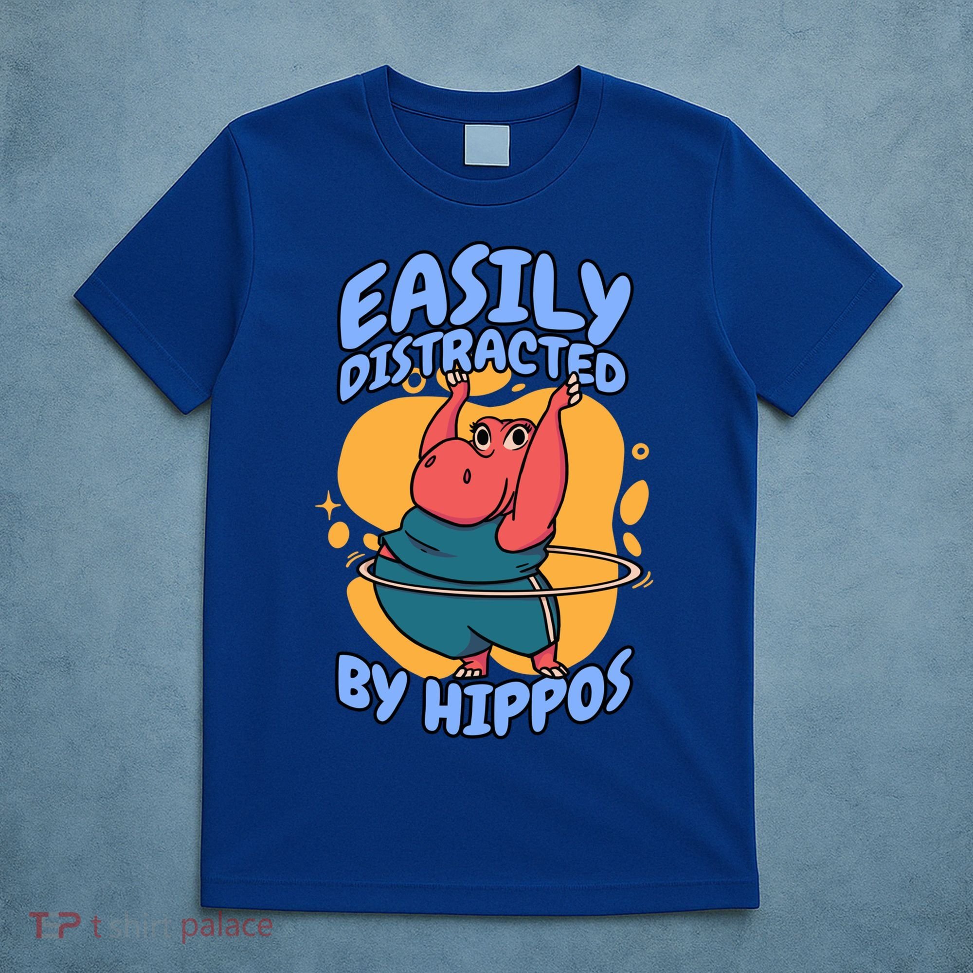Easily Distracted By Hippos Hippopotamus Hippo Gift T-Shirt