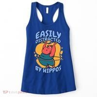 Easily Distracted By Hippos Hippopotamus Hippo Gift Women's Tank Top thumb 0