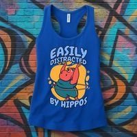 Easily Distracted By Hippos Hippopotamus Hippo Gift Women's Tank Top thumb 3